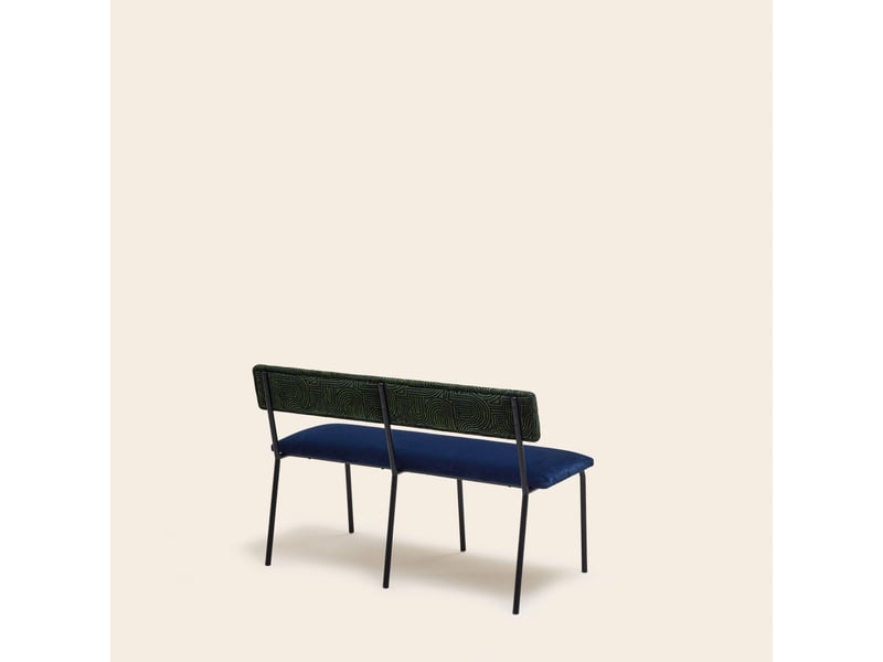  Banc en motif graphique en chenille et velours uni ysabeau 24591 - Conforama C