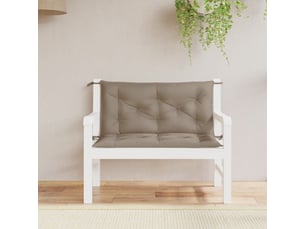 Lot de 2 coussins de banc jardin, coussins d'assise taupe 100x50x7 cm tissu oxford cf58740