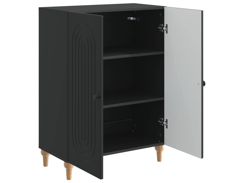  Buffet - bahut - meuble de rangement noir 66 x 34,5 x 90 cm bois d'ingénierie  - Conforama E