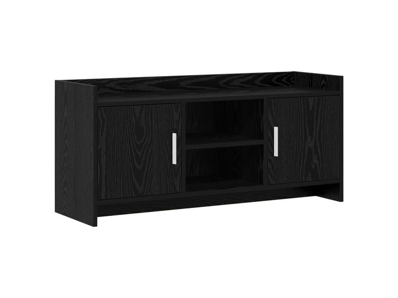  Meuble tv - banc tv - meuble de rangement 102 x 33 x 47 cm chêne noir bois d'ingénierie  - Conforama A