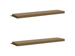 Lot de 2 coussins de banc, coussins d'assise soest 100 % polyester taupe cf57467