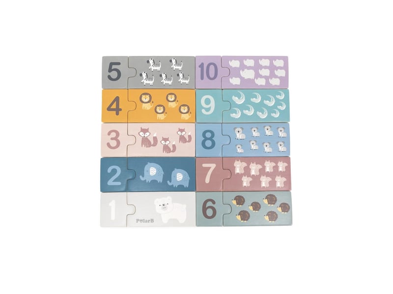  Puzzle en bois viga 44071 polarb - les nombres, 31 pièces 6971608440717 - Conforama A
