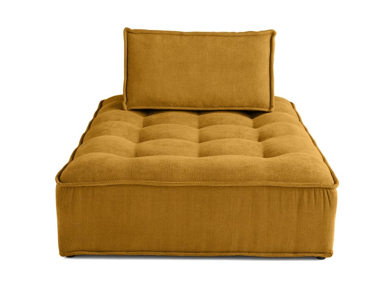 Marisol - module d'assise méridienne - velours texturé - lisa design - jaune MARISOL - Conforama A