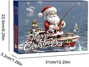 Calendrier de l’avent pêche 2026 pour homme, 24 jours de leurres et équipement, calendrier de noël pour pêcheur adulte