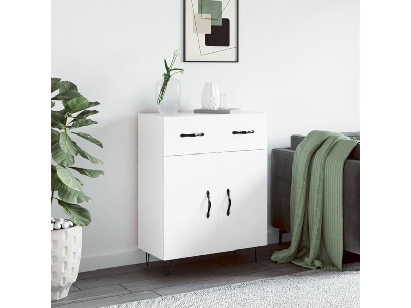  Buffet - bahut - meuble de rangement blanc 69,5x34x90 cm bois d'ingénierie  - Conforama B