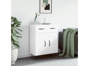 Buffet - bahut - meuble de rangement blanc 69,5x34x90 cm bois d'ingénierie