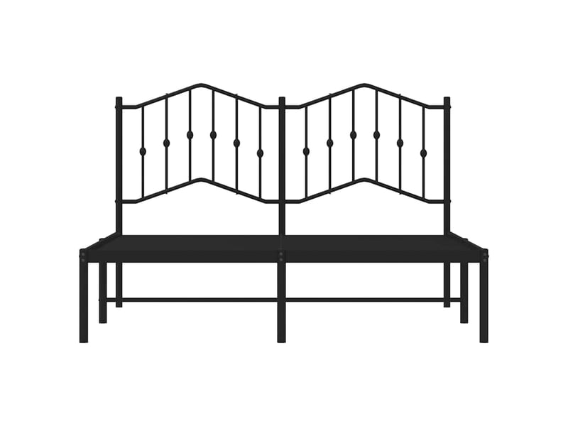  Lit double- lit adulte -  cadre de lit métal sans matelas avec tête de lit noir 140x190cm  - Conforama D
