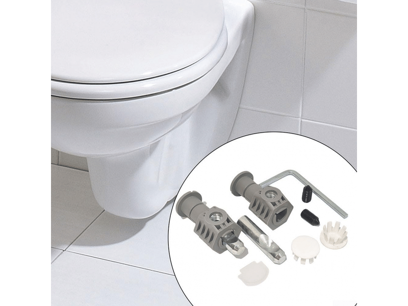  Kit de fixation universel pour wc suspendu, charnière de fixation, pour fixer solidement les wc suspendus (gris)  - Conforama D