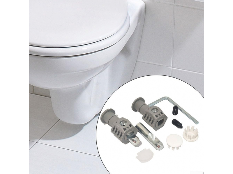  Kit de fixation universel pour wc suspendu, charnière de fixation, pour fixer solidement les wc suspendus (gris)  - Conforama D