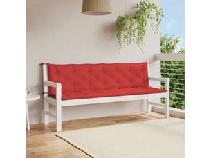 Coussin de banc de jardin, coussin d'assise rouge 200x(50+50)x7 cm tissu oxford cf52804