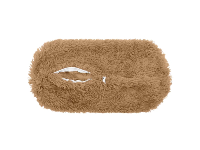  Lot de 6 coussins avec oreiller, coussins décoratifs heerlen taupe fleece pv cf50903  - Conforama E