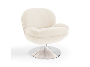 Fauteuil fixe pivotant  PREMIUM INTERIORS APF25VBCR Tissu beige vendu A l'unité