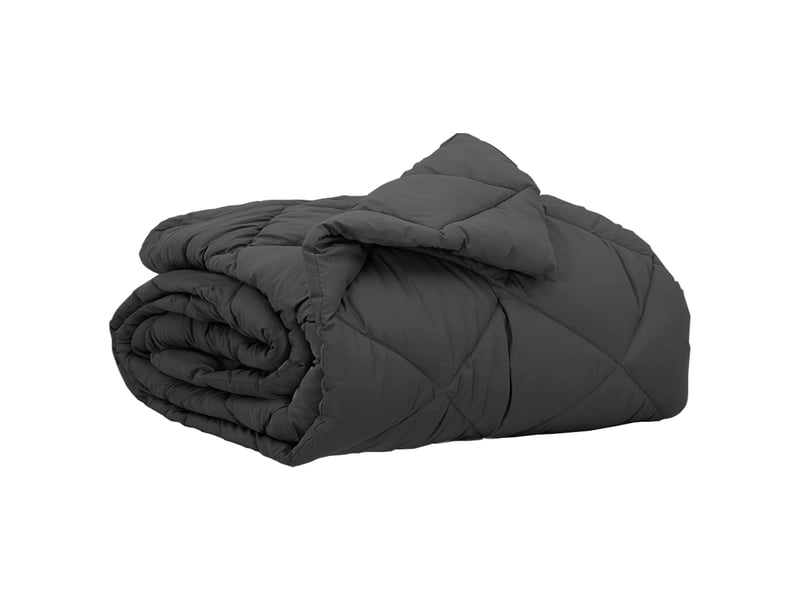  Duvet - couette d'été simple 220 x 155 cm été 200 gsm anthracite  - Conforama A