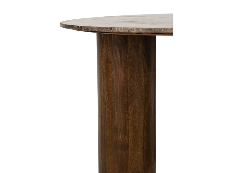  Table à manger en marbre isaak 120cm marron  - Conforama D