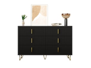 Commode 6 tiroir(s)    OKWISH  coloris bicolore largeur 40 cm