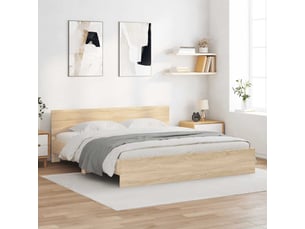 Lit 2 places 200x200 cm coloris marron