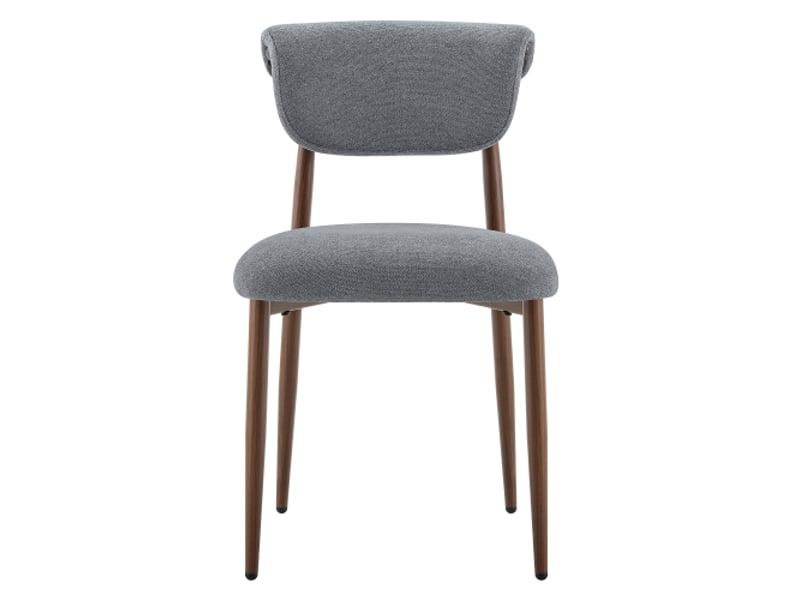  Ensemble de 2 chaises de salle à manger en linge de lit – rembourrées sans accoudoirs, dossier incurvé  - Conforama A