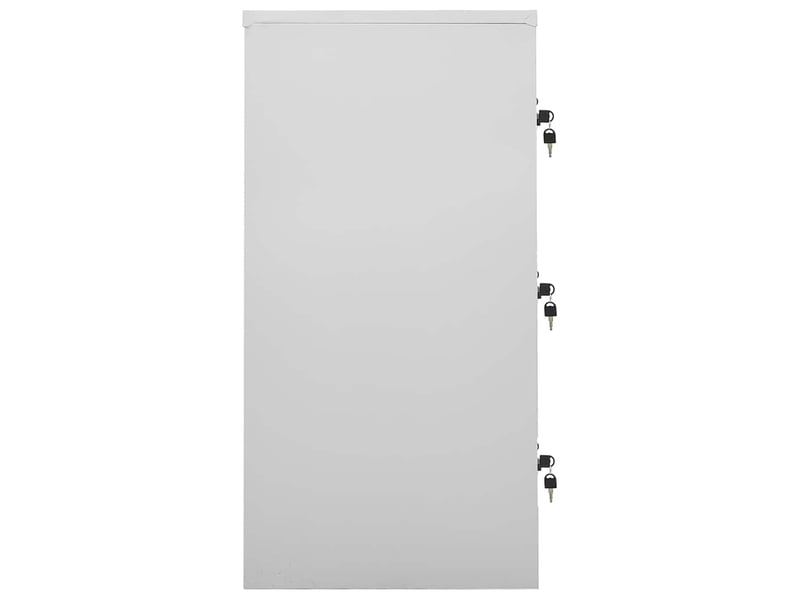  Armoire à casier, rangement de bureau gris clair et bleu 90x45x92,5 cm acier  - Conforama C