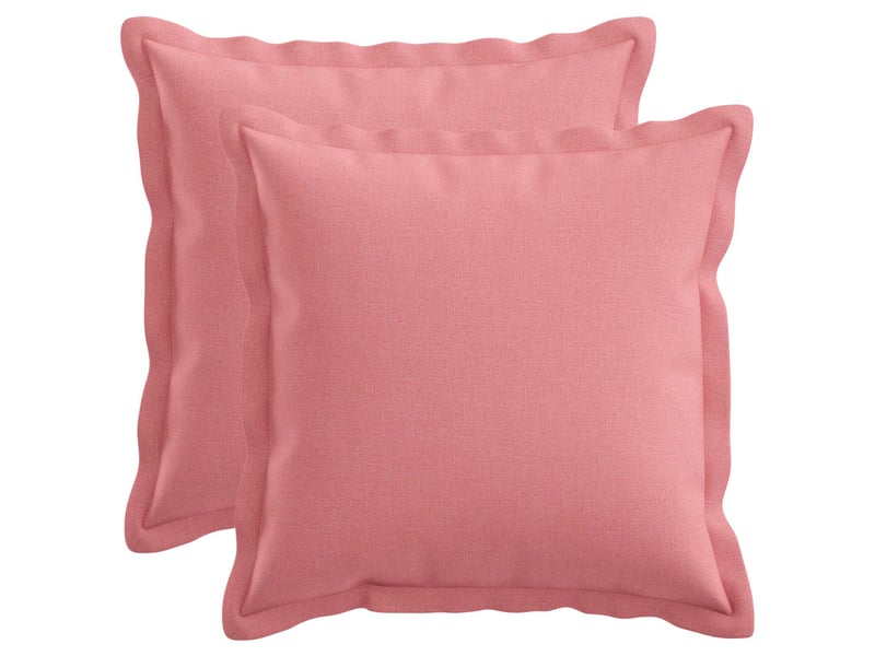 Lot de 2 coussins avec oreiller, coussins décoratifs houten rose lin synthétique cf51197 - Conforama B