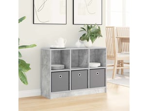 Buffet - bahut - meuble de rangement gris béton 88,5 x 27,5 x 63,5 cm