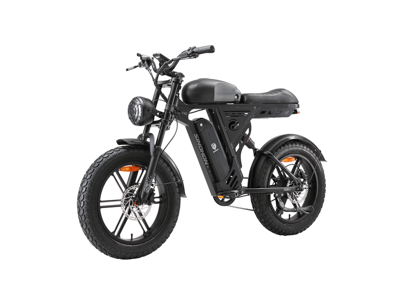 Sinohon ab20 vélo électrique double batterie, fat bike 20 po longue autonomie 1728wh, noir - Conforama D