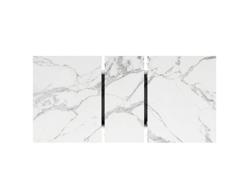 Noir table à manger extensible avec rangement, design moderne, structure fonctionnelle pour cuisine et salle à manger - Conforama E