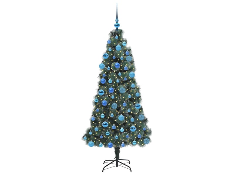 Sapin de noël, arbre de noël artificiel pré-éclairé avec ensemble de boules shl299 - Conforama C