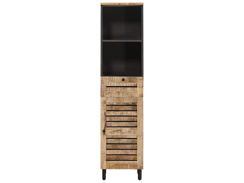 Cabinet de salle de bain, armoire salle de bain marron et noir 38 x 33,5 x 160 cm cf65386 - Conforama D