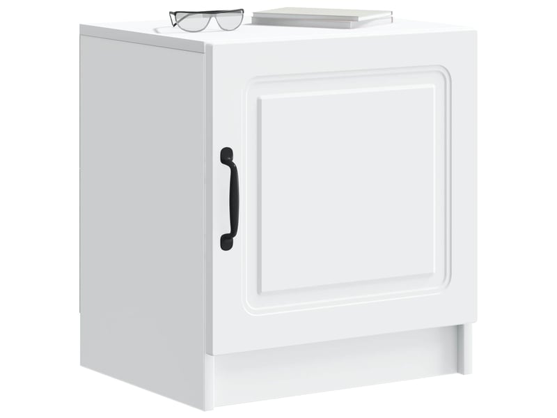  Table de chevet - cabinet de chevet - table de nuit blanc 43 x 34,5 x 47 cm bois d'ingénierie  - Conforama B