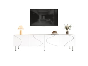 Meuble tv coloris blanc 170 cm   