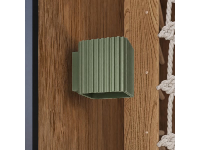  Applique riff vert olive g9 aluminium moderne 10x10x12cm SL.3049 - Conforama D