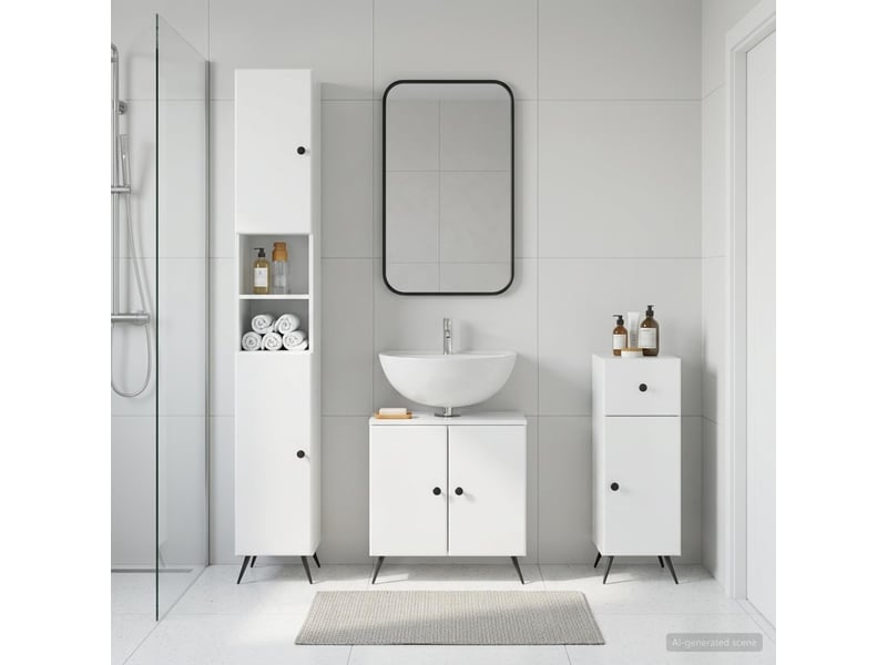  Ensemble de meuble de salle de bain 3 pièces breda cf63337  - Conforama B