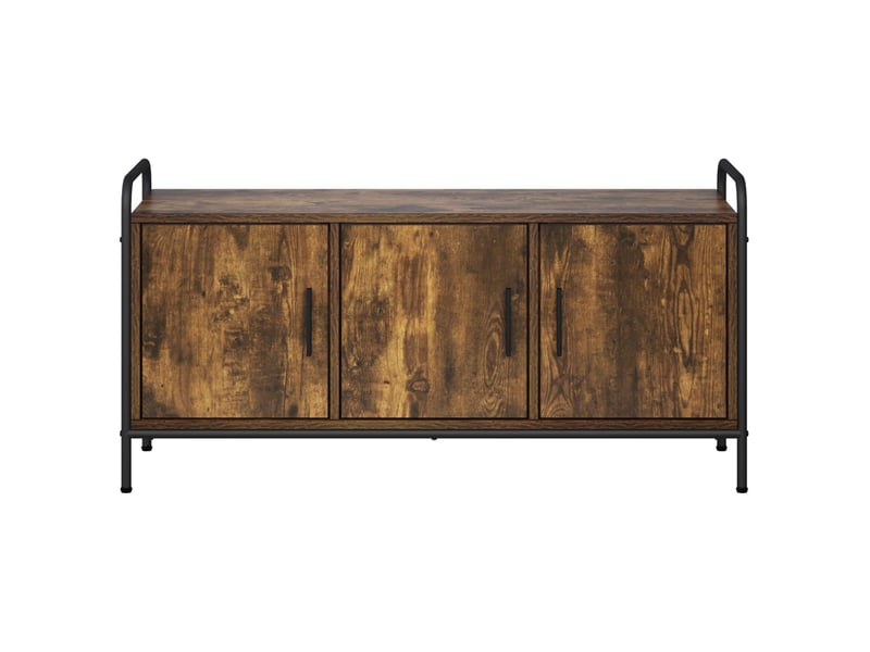  Meuble tv moderne, banc tv 79,5x33x50 cm chêne fumé bois d'ingénierie shl50296  - Conforama D