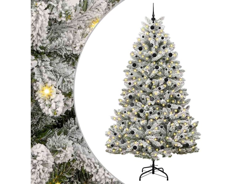  Sapin de noël, arbre de noël artificiel 240 cm 300 led blanc chaud shl9003  - Conforama A