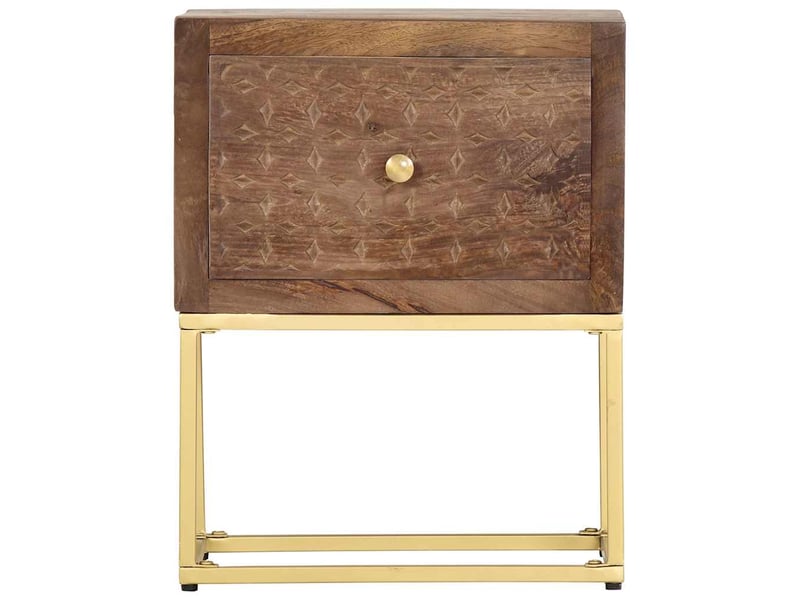 Table de chevet - cabinet de chevet - table de nuit 40 x 30 x 50 cm bois de manguier massif - Conforama B