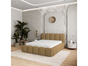 Lit coffre 120x200cm <strong>MASSENO</strong>  <strong></strong> coloris bois clair