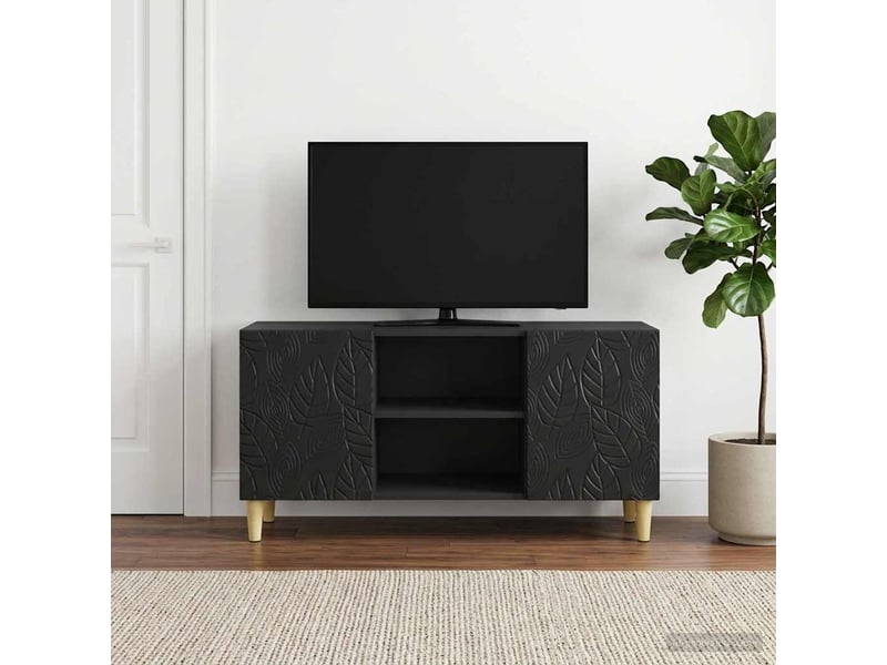  Meuble tv - banc tv - meuble de rangement 102 x 34,5 x 50 cm noir bois d'ingénierie  - Conforama C