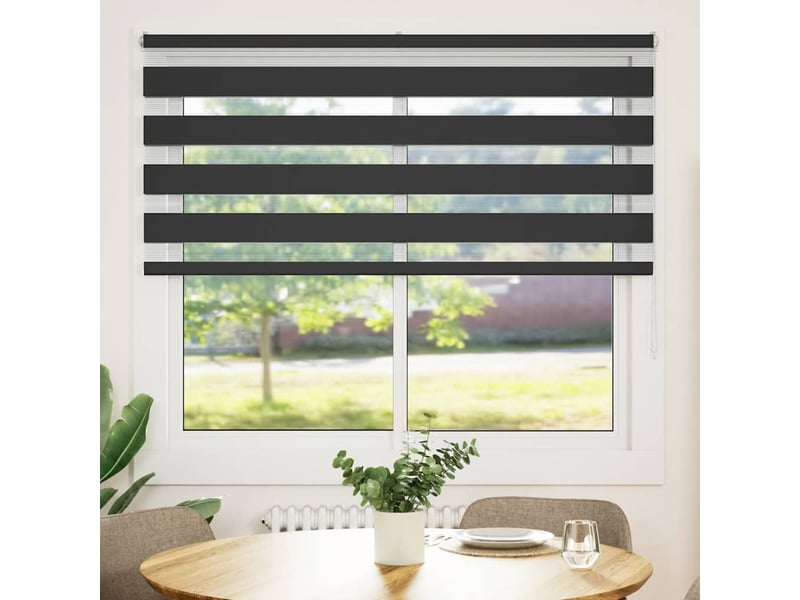 Store zèbre, store de fenêtre noir 165x100 cm largeur du tissu 160,9 cm polyester cf48901 - Conforama A