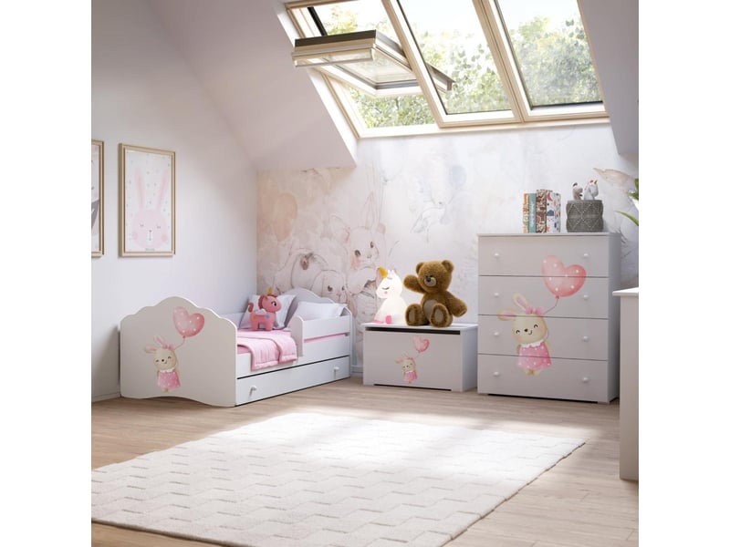  Commode enfant emily bunny - blanc, thème lapin EMILY/B/NPL/BUNNY - Conforama E