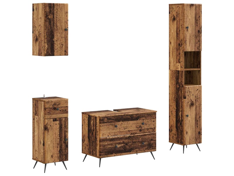  Ensemble de 4 pièces d'armoires de salle de bain breda cf63252  - Conforama A