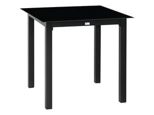 Table de jardin, table d'extérieur, table de salon de jardin, résistante aux intempéries, 80 x 80 x 74 cm, noire
