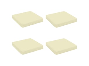 Lot de 4 coussins de siège, coussins d'assise vught 100 % polyester crème cf60714