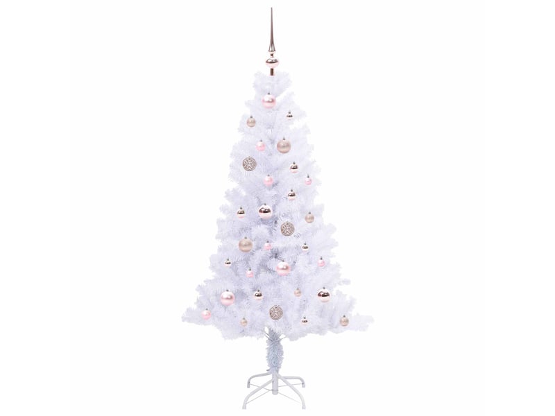  Sapin de noël artificiel, arbre de noël avec 150 led blanc 150 cm pvc et acier shl3596  - Conforama D