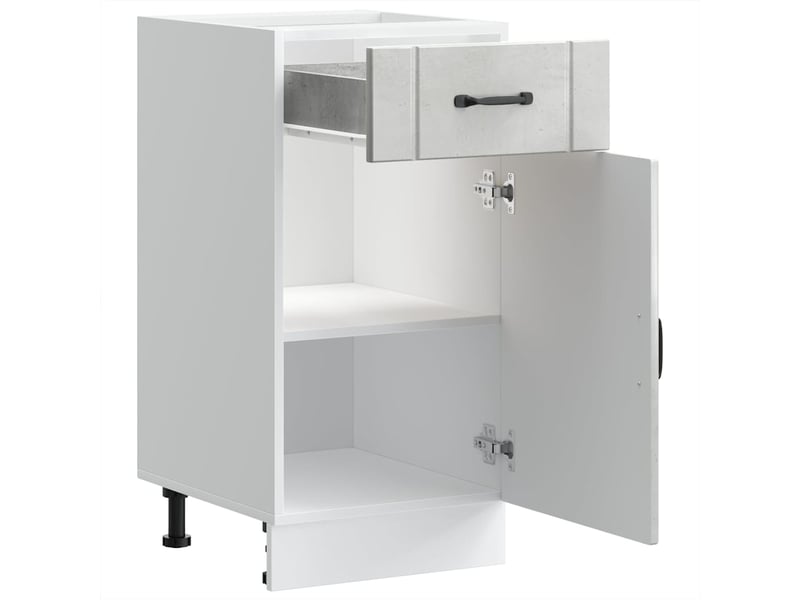 Meuble de rangement, armoire de cuisine lucca gris béton bois ingénierie shl5976 - Conforama E