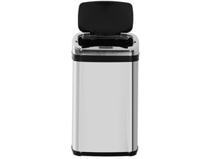 Poubelle automatique 30l 33x25x58 cm capteur infrarouge métal argenté