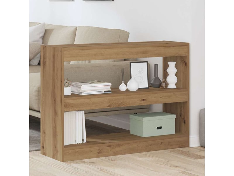  Bibliothèque 2 niveaux, armoire à livres 100 x 30 x 72 cm bois d'ingénierie shl9744  - Conforama D