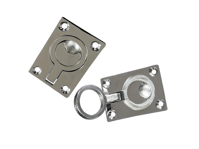  2 pièces d'anneau de traction carré pour pont marin, couvercle de pont, poignée d'accès de 65 x 46 mm  - Conforama D