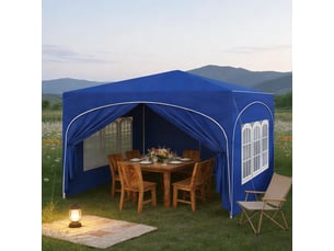 Tente pliante pop-up beige 3x3 m, protection uv upf50+, avec sac de transport
