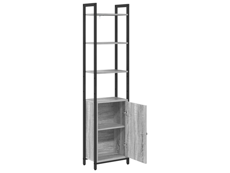 Bibliothèque 6 niveaux, armoire à livres 40 x 24 x 161 cm bois d'ingénierie shl4786 - Conforama E