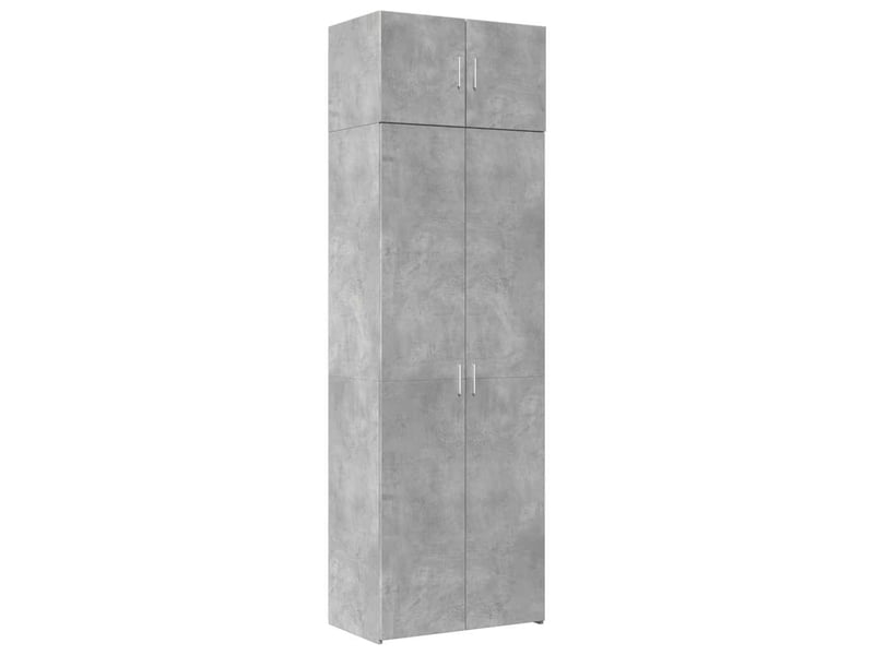  Buffet - armoire de rangement gris béton 70x42,5x225cm bois d'ingénierie  - Conforama A